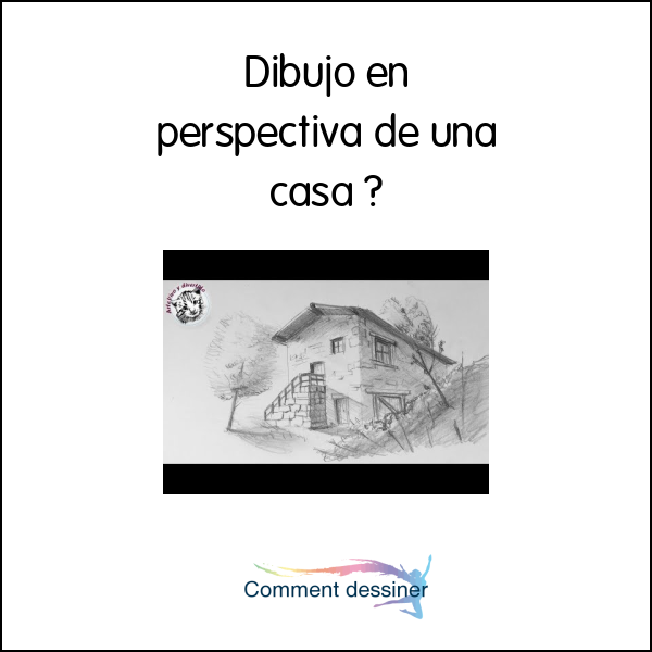 Dibujo en perspectiva de una casa